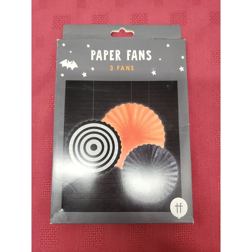 Halloween Party Decor 2 Hanging Chandeliers And A 3 Pack Of Fans New In Package